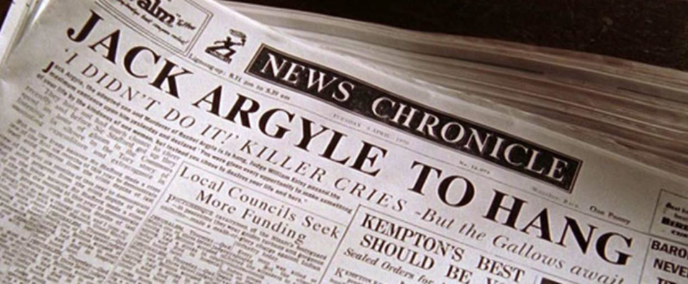 ordeal by innocence newspaper headline